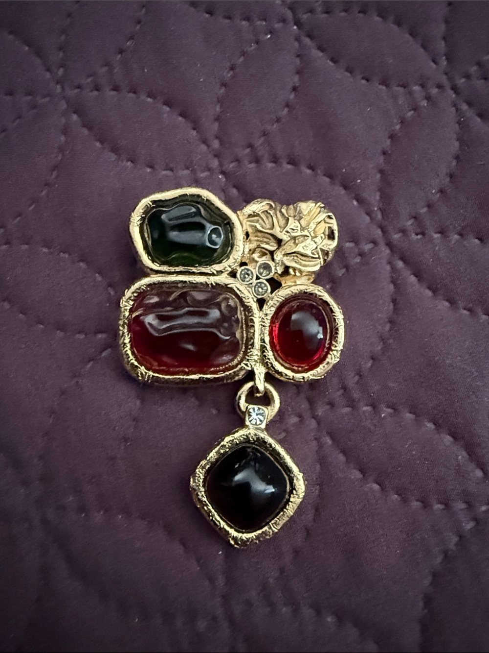 Authentic Vintage Givenchy Cabochon Brooch